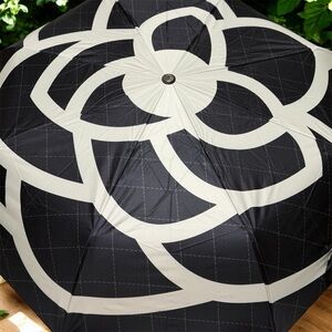 Black and White Floral Umbrella
